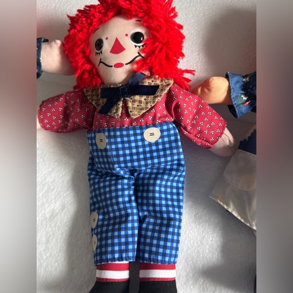 🔥🔥🔥Vintage Raggedy ANN & ANDY Plush Rag 3 Dolls 12" - Picture 4 of 7
